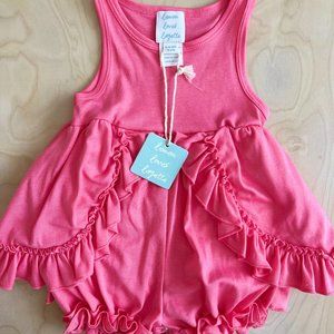 Lemon Loves Layette - Calla Baby Dress in Pink Lemonade | 6-12M